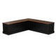 Norah Black Walnut Nook Black Table 2 Chair
