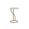 Capiz Round Metal Side Table
