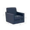 Carter Swivel Faux Leather Accent Chair