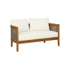 St. Lucia Brown Loveseat and Table Outdoor Set
