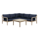 Svana Beige or Navy 4PC Sectional Set