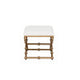 Campaign Cream Boucle Gold Sphere Stool