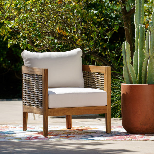 St. Lucia Brown Outdoor Club Chair