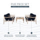 Svana Blue 5PC Side Chair Set