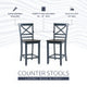 Laurel Blue Counter Stools (Set of 2)