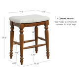 Marino Antique Backless Bar or Counter Stool