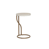Capiz Round Metal Side Table